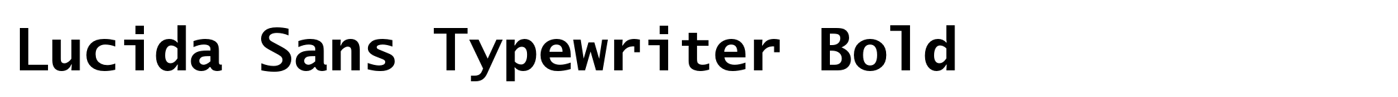 Lucida Sans Typewriter Bold image